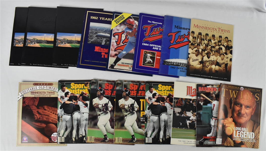 Collection of Minnesota Twins Programs & Magazines