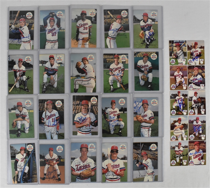 Minnesota Twins Collection of 58 Autographed 1985 & 1986 Cards 