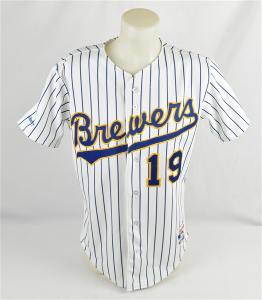 Robin Yount 1990 Milwaukee Brewers Game Used Jersey w/Dave Miedema LOA