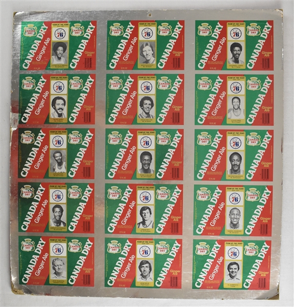 Vintage 1976-77 Canada Dry Ginger Ale Sixers Store Display