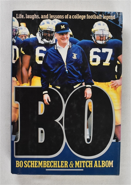 Bo Schembechler Signed & Inscribed Book to Sid Hartman
