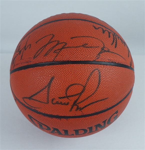 Chicago Bulls 1997-98 NBA Championship Team Signed Basketball w/Charitabulls LOA