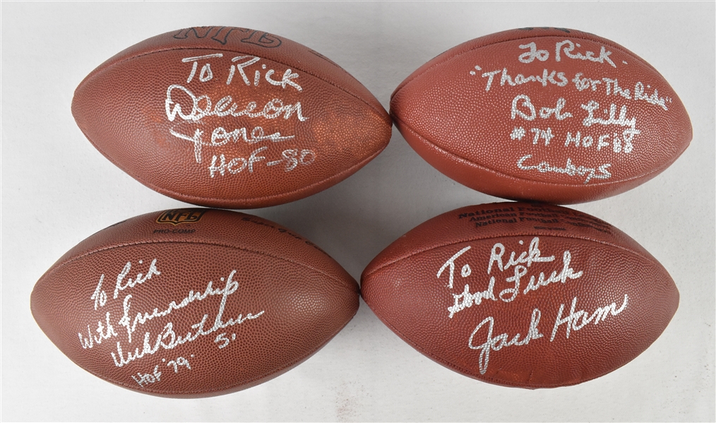 Collection of Autographed & Inscribed Footballs w/Dick Butkus