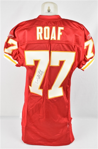 Willie Roaf 2002 Game Issued & Autographed Kansas City Chiefs 40th Anniversary Home Jersey w/Dave Miedema LOA