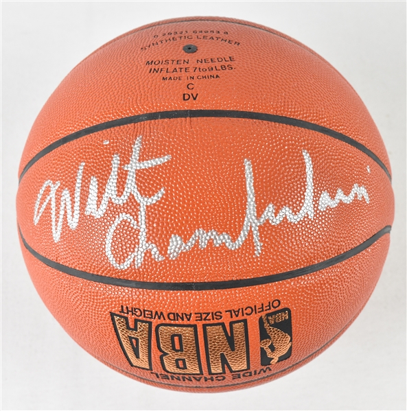 Wilt Chamberlain Autographed Basketball 