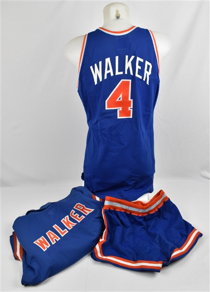 Darrell Walker c. 1983-85 New York Knicks Game Used Uniform & Warm Up w/Dave Miedema LOA