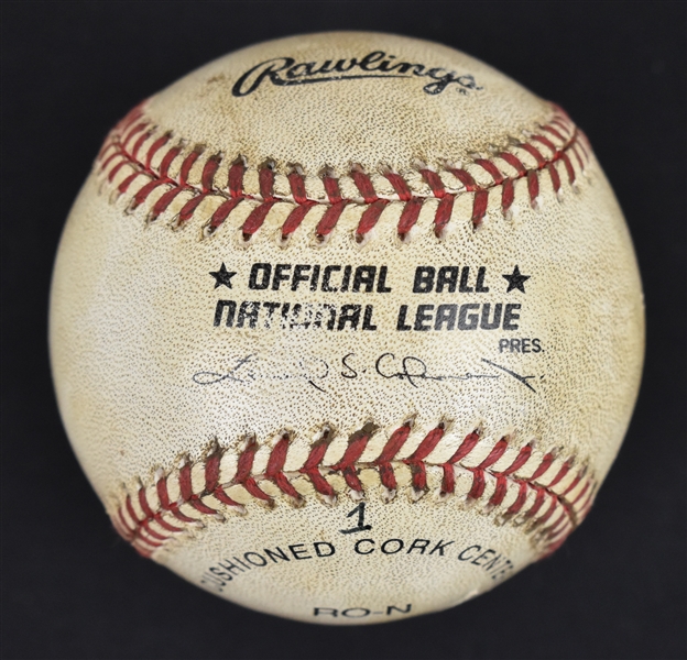 Mark McGwire Game Used Gran Slam HR Baseball Hit off Greg Maddux 5-4-1999 w/Braves Provenance