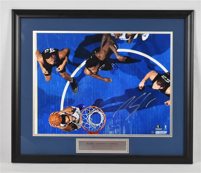Karl Anthony-Towns Autographed 22x26 Framed Display  