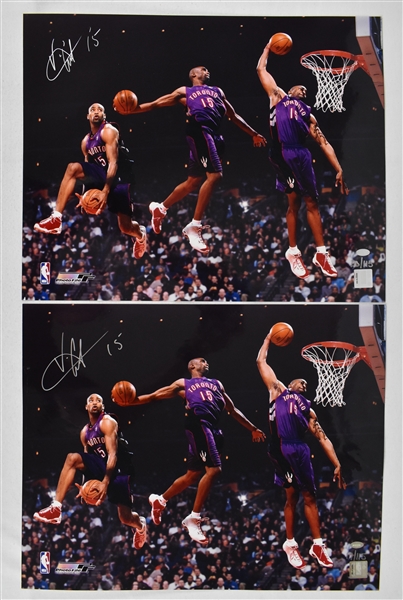 Vince Carter Lot of 2 Autographed Limited Edition 16x20 Photos