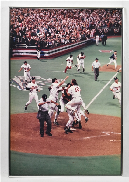 Minnesota Twins 1991 World Series Championship Game Winning Run Photo *Direct From the Metrodome*