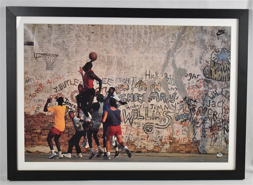 Michael Jordan Autographed & Framed Vintage Nike Poster  