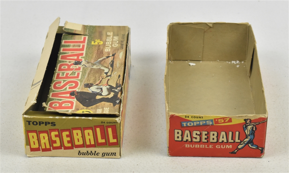 Vintage Topps Baseball Wax Pack Boxes w/1957 & 1968 Topps