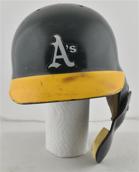 Terry Steinbach Oakland Athletics Game Used Batting Helmet