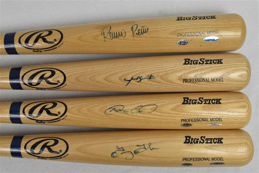 Collection of 4 Autographed Bats