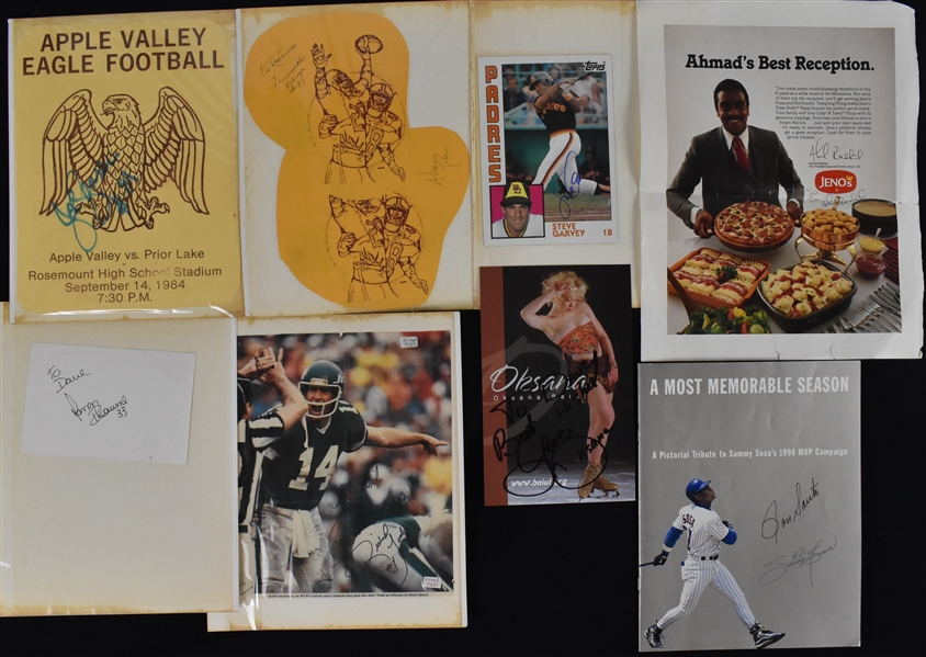 Collection of Autographed Items w/Ahmad Rashad