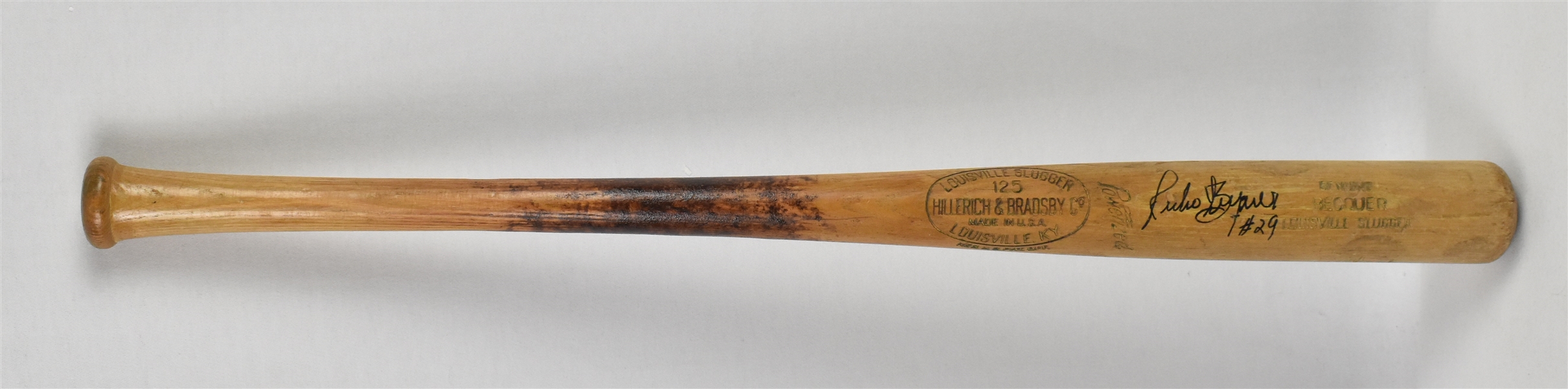 Julio Becquer Minnesota Twins Game Used & Autographed Bat