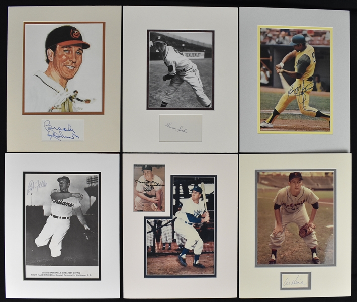 HOF Lot of 6 Autographed Matted Displays