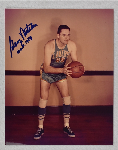 George Mikan Autographed & Inscribed 8x10 Photo