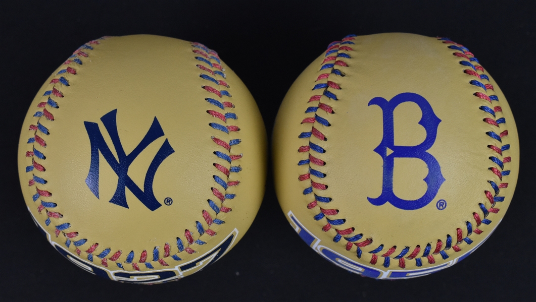 1927 New York Yankees & 1955 Brooklyn Dodgers Spinnybeck Baseballs