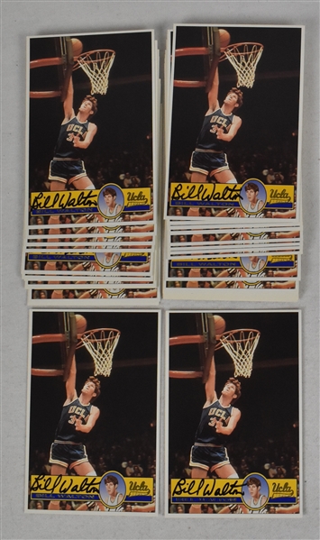 Bill Walton Autographed Lot of 30 Basketball Cards