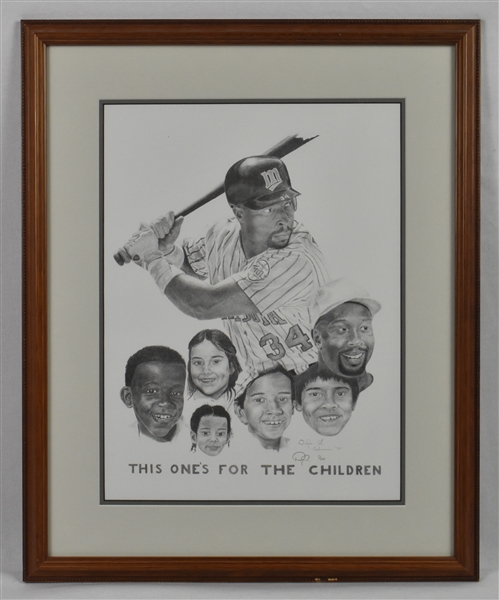 Kirby Puckett "This Ones For The Children" Limited Edition Framed Litho