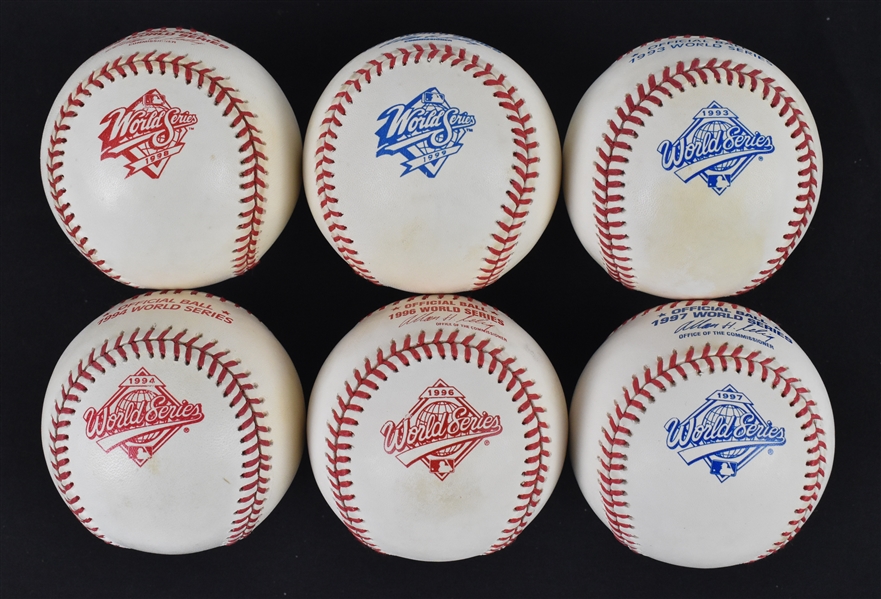 Collection of 6 World Series Baseballs