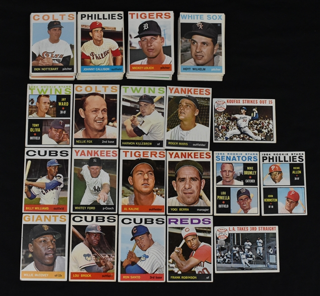 Collection of 1964 Topps Baseball Cards  