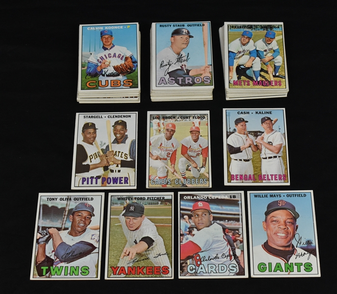 Collection of 1967 Topps Baseball Cards 