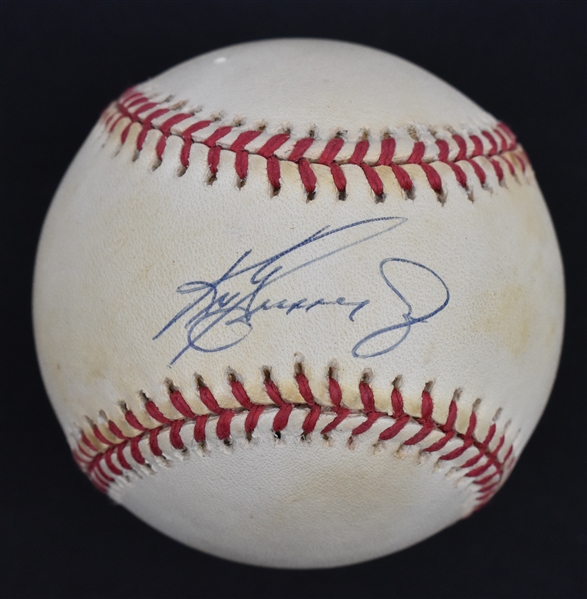 Ken Griffey Jr. Autographed Baseball & Rookie Card