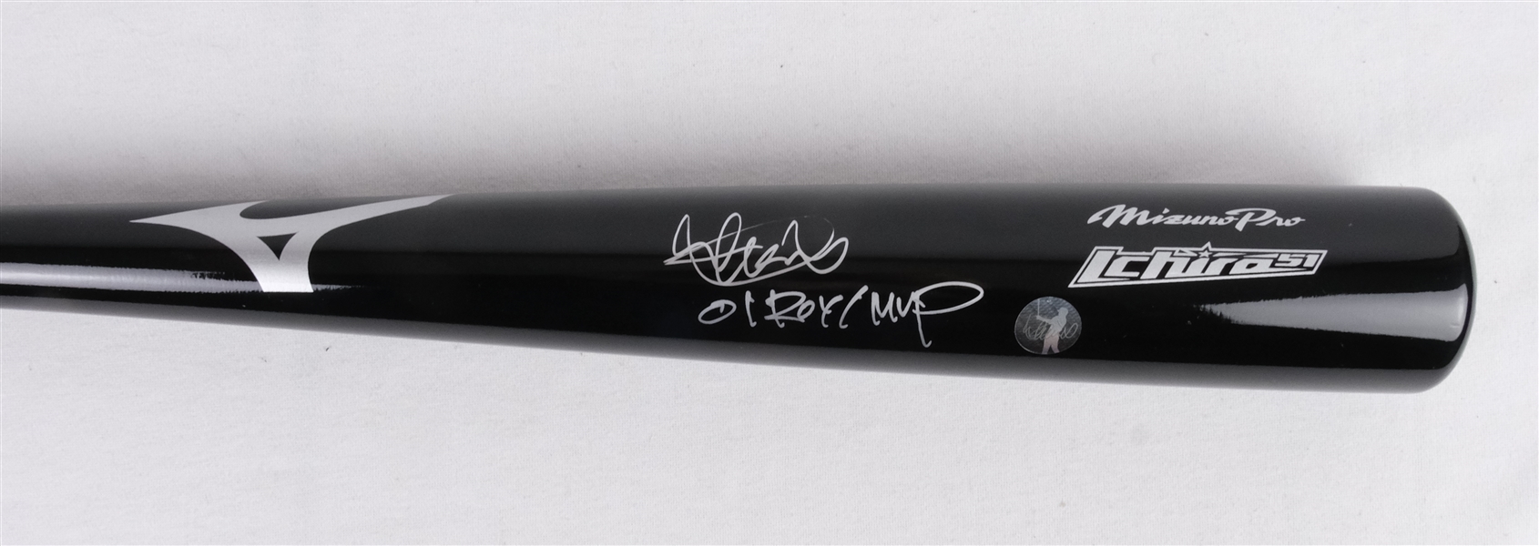 Ichiro Suzuki 2001 Autographed Inscribed Rookie of the Year & AL MVP Game Model Mizuno Bat