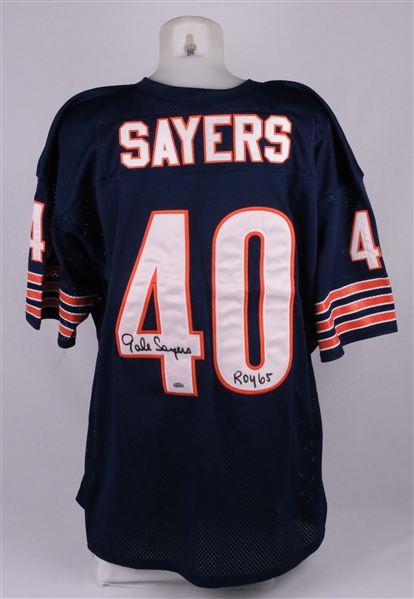 Gale Sayers Autographed & Inscribed Jersey