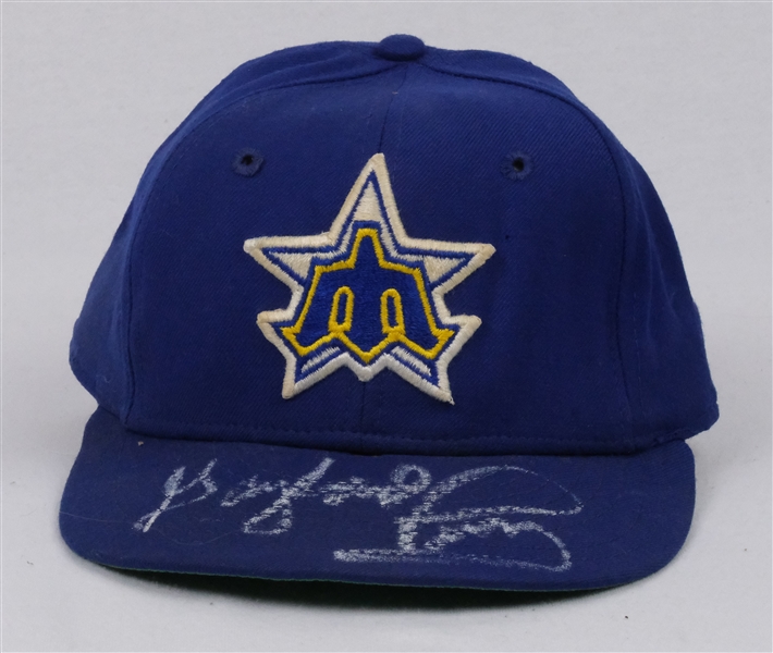 Gaylord Perry 1982 Seattle Mariners Game Used Autographed & Inscribed Hat Worn For Career Win #301 w/ Dave Miedema LOA