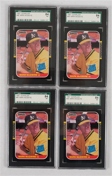 Mark McGwire Lot of 4 Graded Rookie Cards 