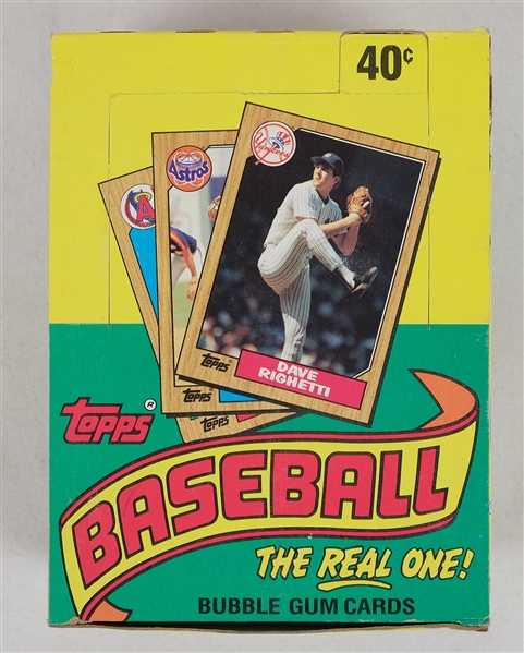 Unopened 1987 Topps Wax Packs Baseball Card Box