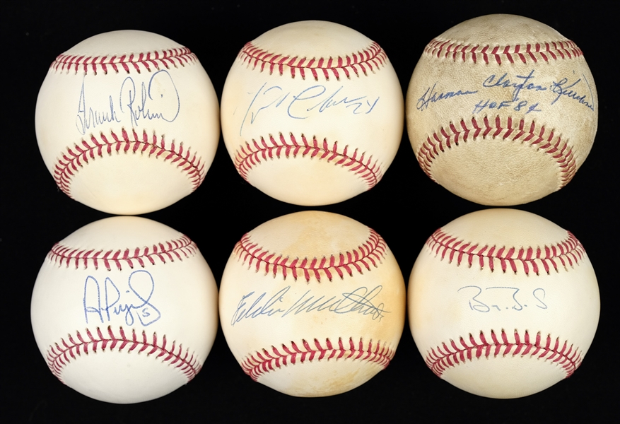 500 HR Club Lot of 6 Autographed Baseballs w/Albert Pujols & Miguel Cabrera