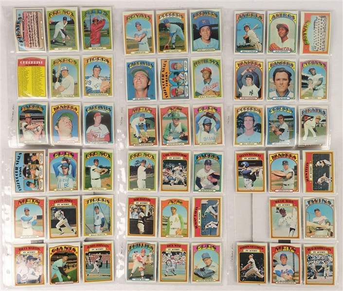 Vintage 1972 Topps Baseball Mostly Complete Set  