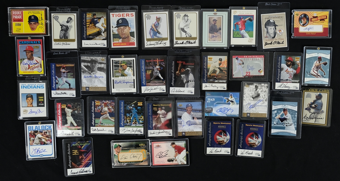 Extensive Autographed Baseball Card Collection