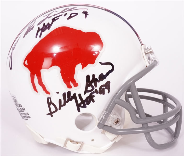 Joe Delamielleure & Billy Shaw Autographed & Inscribed Mini Helmet Beckett