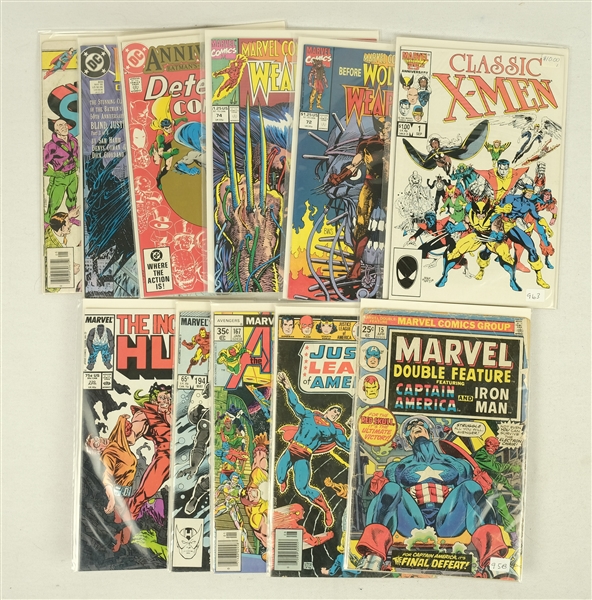 Collection of 11 Vintage Comic Books w/The Avengers & The Incredible Hulk