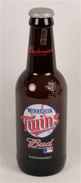 Minnesota Twins Oversized 15" Budweiser Glass Beer Bottle 