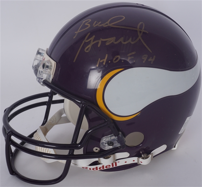 Bud Grant Autographed & HOF Inscribed Minnesota Vikings Full Size Authentic Helmet Beckett