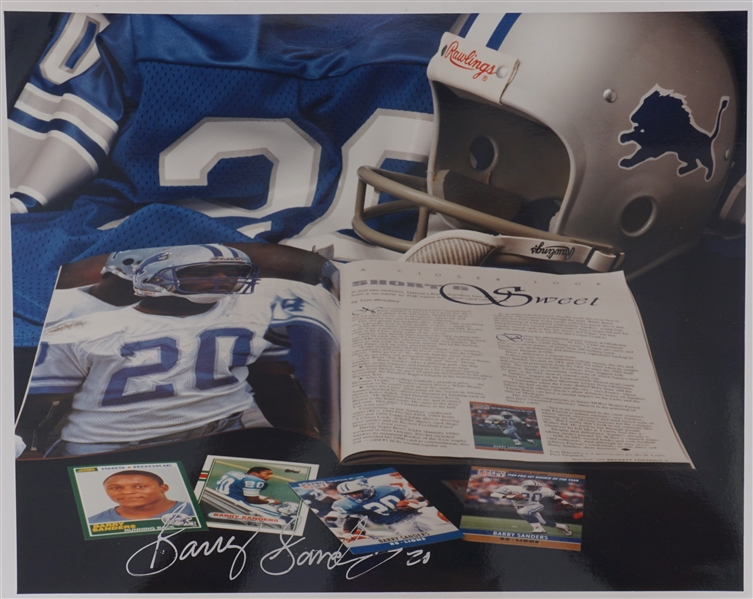 Barry Sanders Autographed Detroit Lions 8x10 Photo Beckett