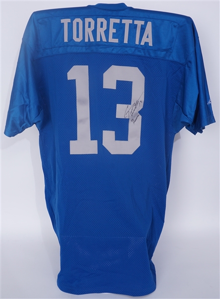 Gino Torretta Autographed & Inscribed Authentic 75th NFL Anniversary Jersey Beckett