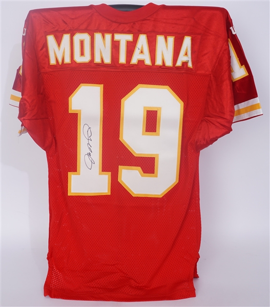 Joe Montana Autographed Authentic Kansas City Chiefs Jersey Beckett
