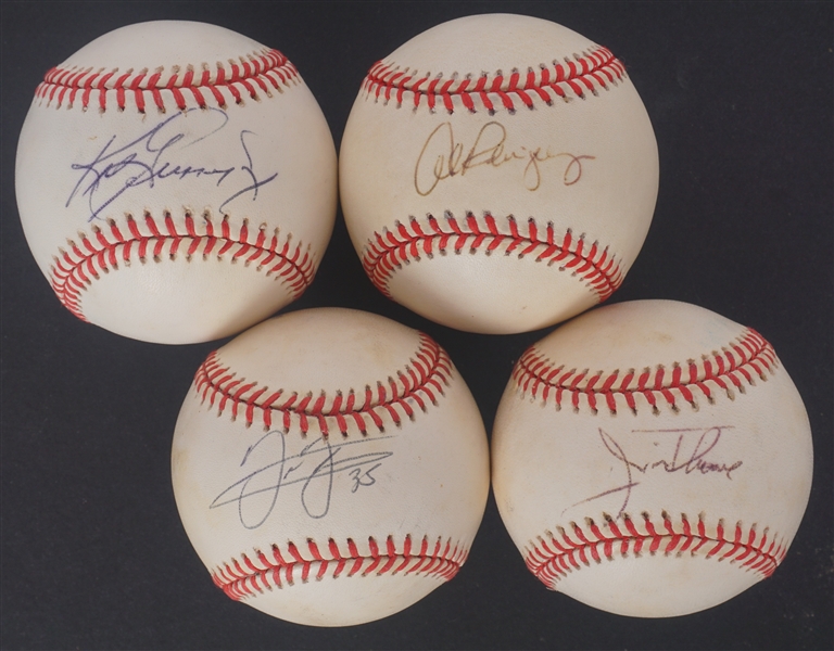 500 HR Club Lot of 4 Autographed Baseballs w/ Ken Griffey Jr. Beckett