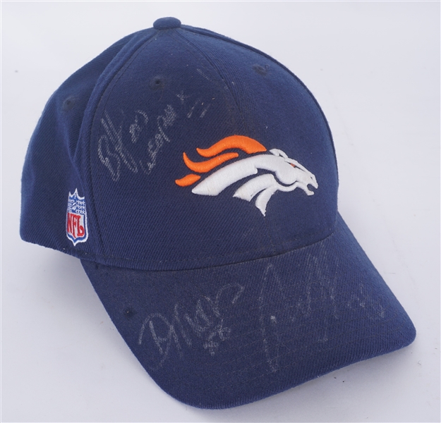 Denver Broncos 3 Autographs Hat w/ Brian Dawkins Beckett LOA