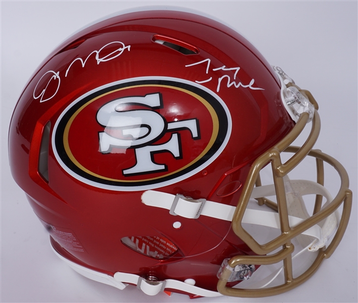 Joe Montana & Jerry Rice Autographed San Francisco 49ers Authentic Full Size Helmet