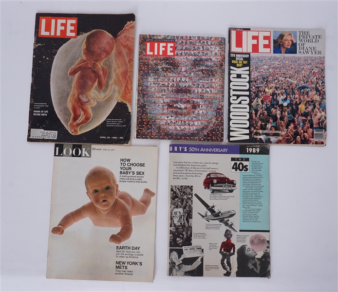 Lot of 1960, 70, 80, & 90 Life Magazines