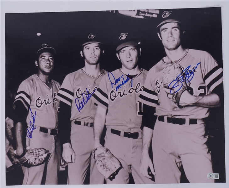 1971 Baltimore Orioles Pitchers Autographed 16x20 Photo w/ Jim Palmer Beckett LOA