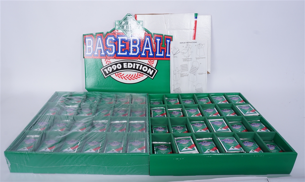 Unopened 1990 Upper Deck Baseball Card Set & Display